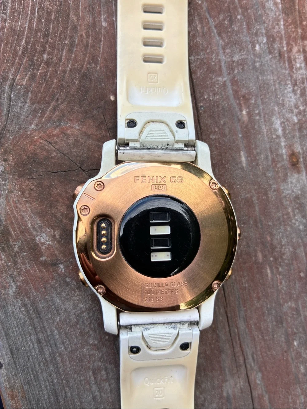 garmin fenix 6s pro smartwatch in rose gold and white